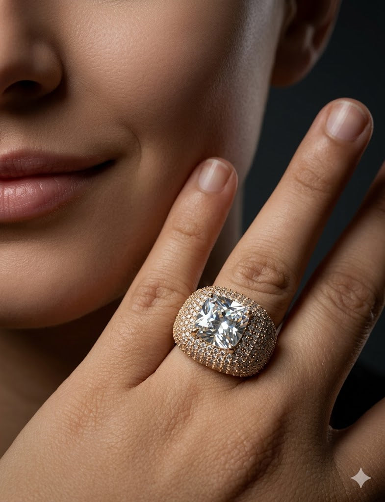 Vintage Crystal Dome Ring