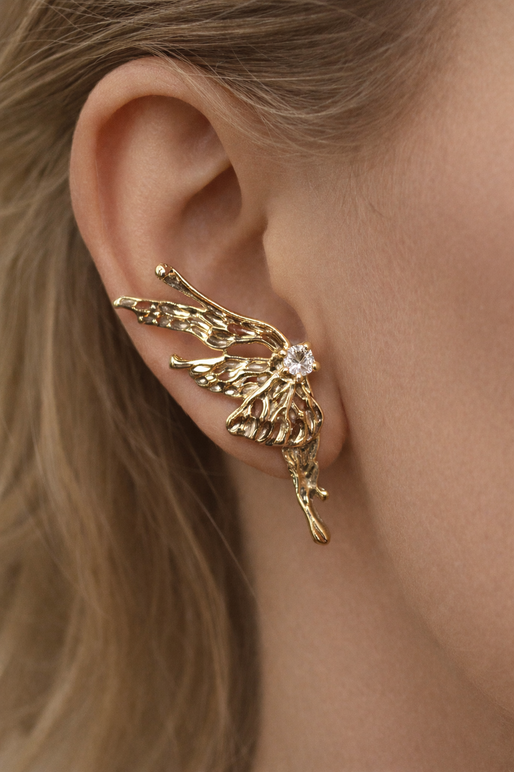 Angel Wing Crystal Earrings
