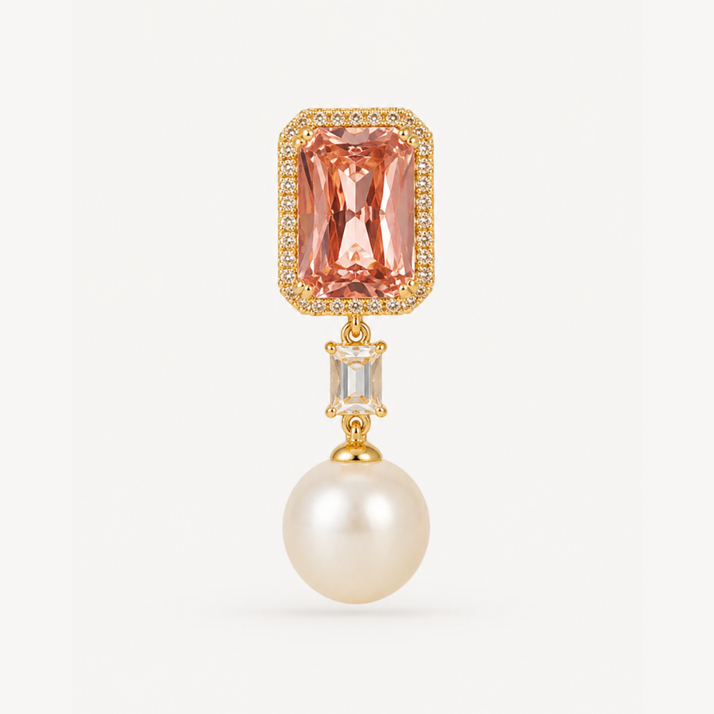 Blush Pearl Drop Earrings