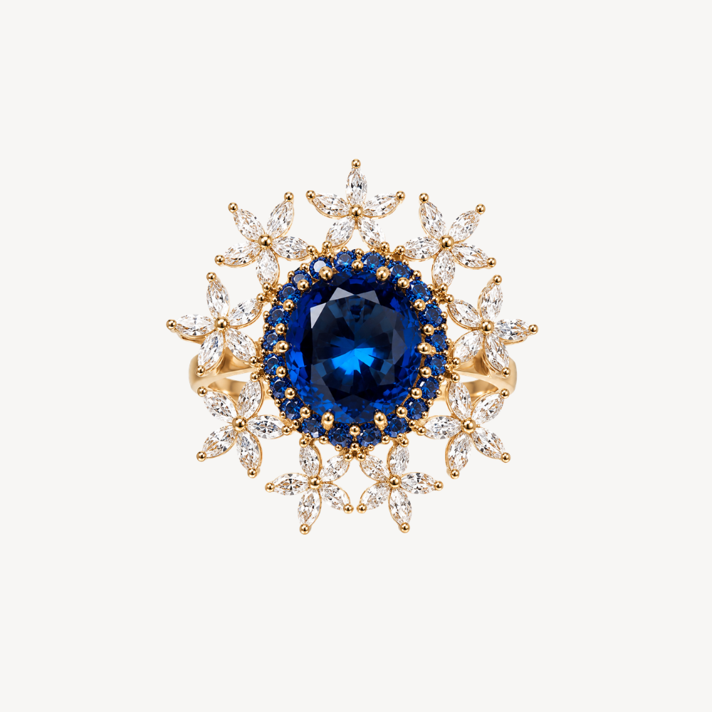 Midnight Starburst Statement Ring