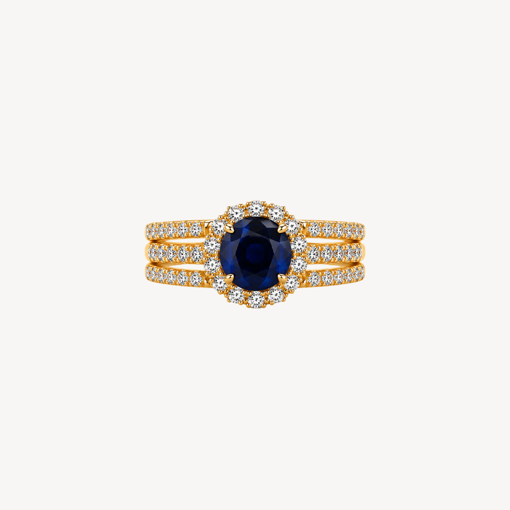 Emerald Halo Statement Ring