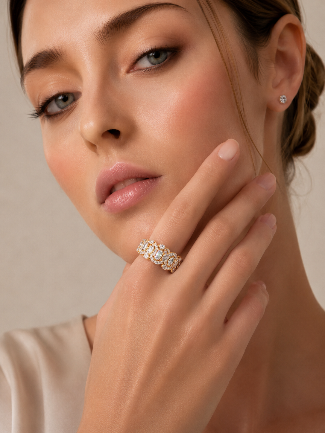 Vintage Crystal Cluster Ring