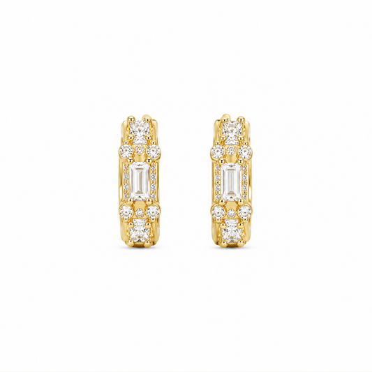 Textured Gold Hoop Earrings