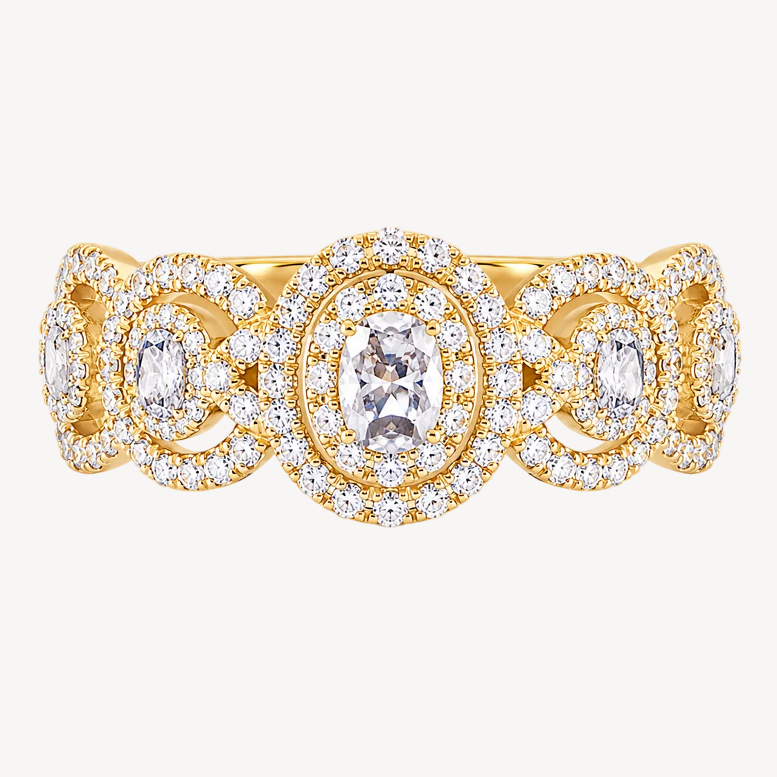 Vintage Crystal Cluster Ring