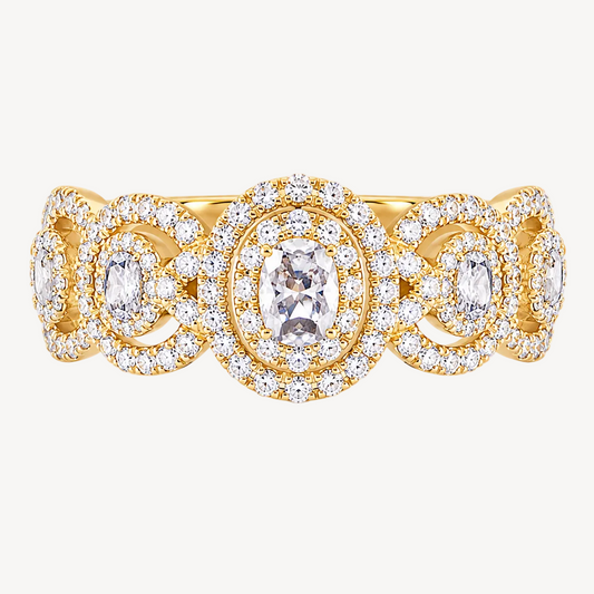 Vintage Crystal Cluster Ring