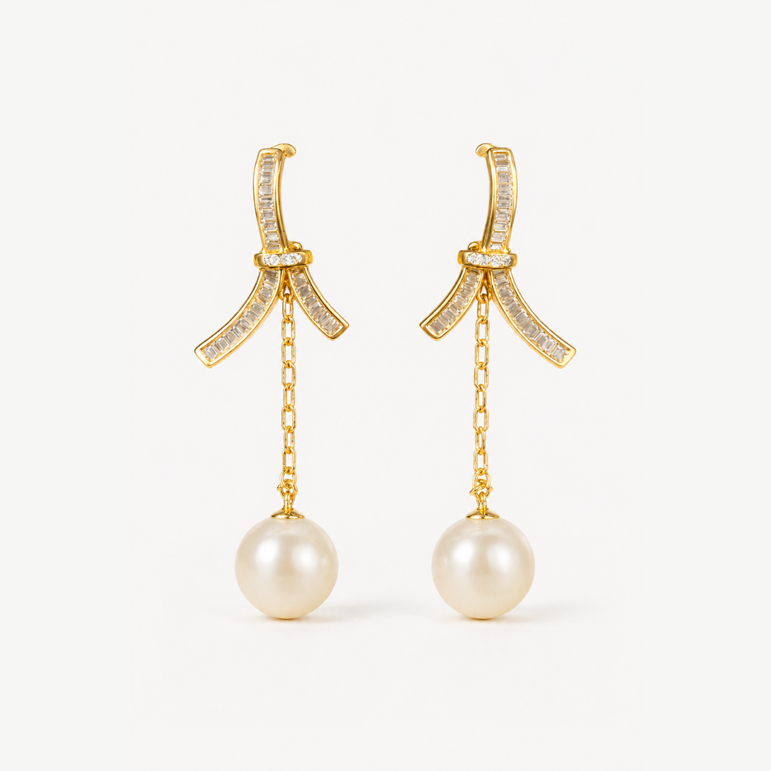 Aurora Pearl Bow Drops