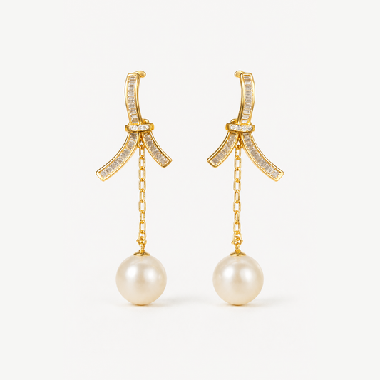 Aurora Pearl Bow Drops