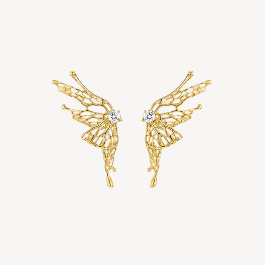 Angel Wing Crystal Earrings