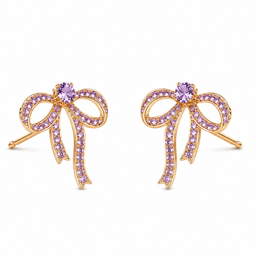 Golden Crystal Cluster Studs