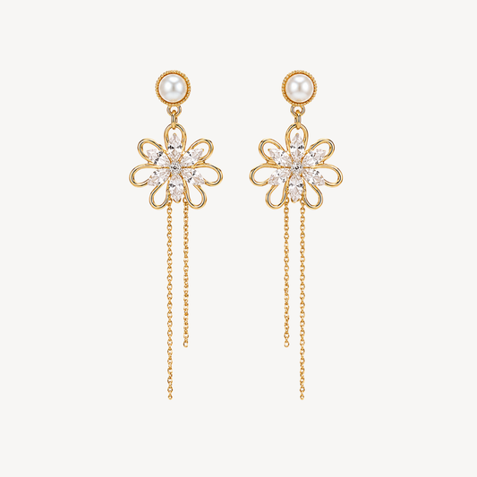 Golden Bow Stud Earrings