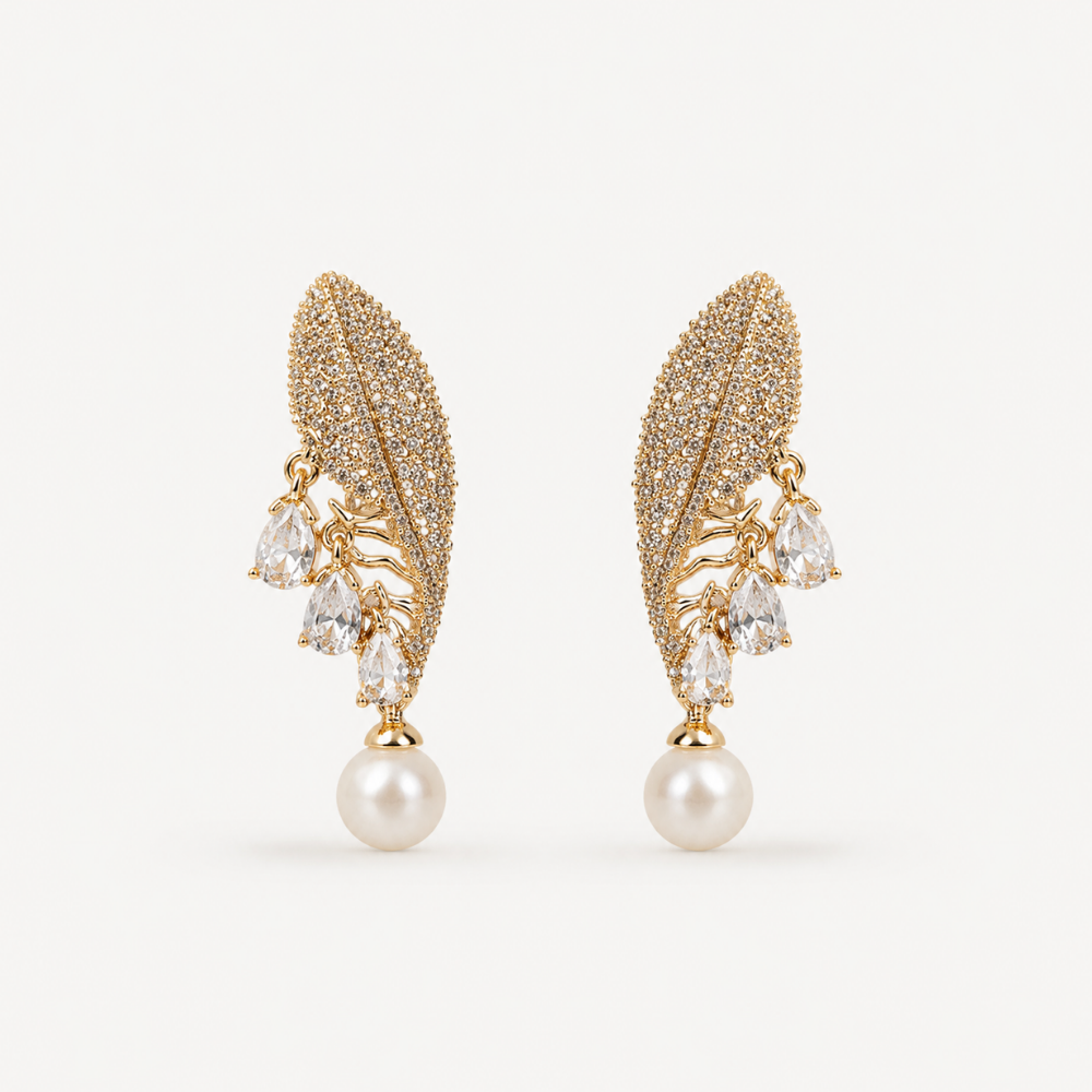 Golden Leaf Pearl Drops