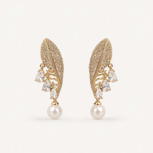 Golden Leaf Pearl Drops