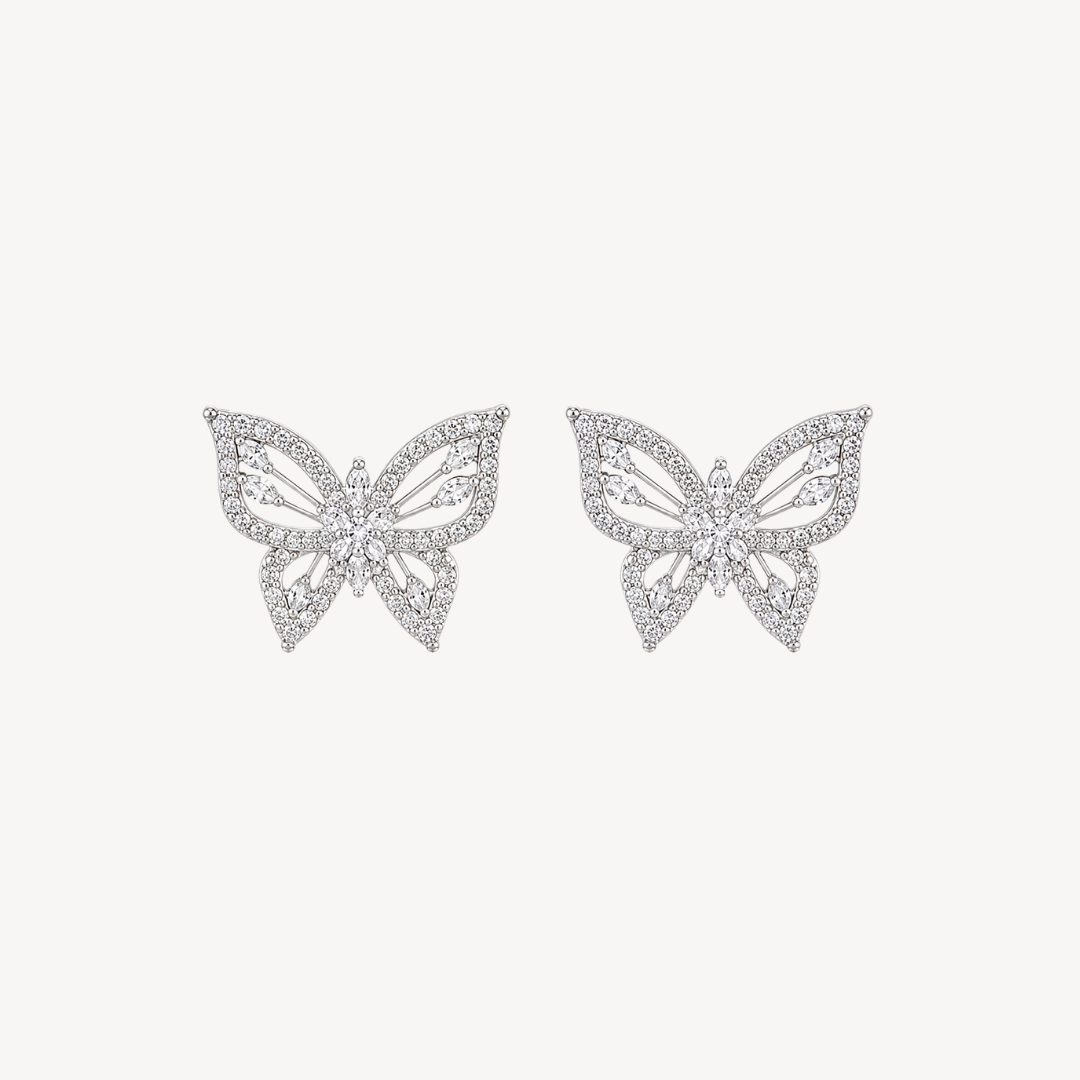 Golden Butterfly Stud Earrings