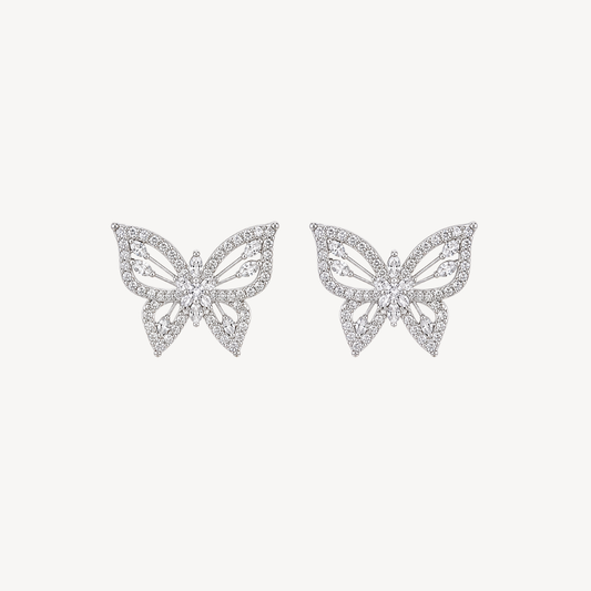 Golden Butterfly Stud Earrings