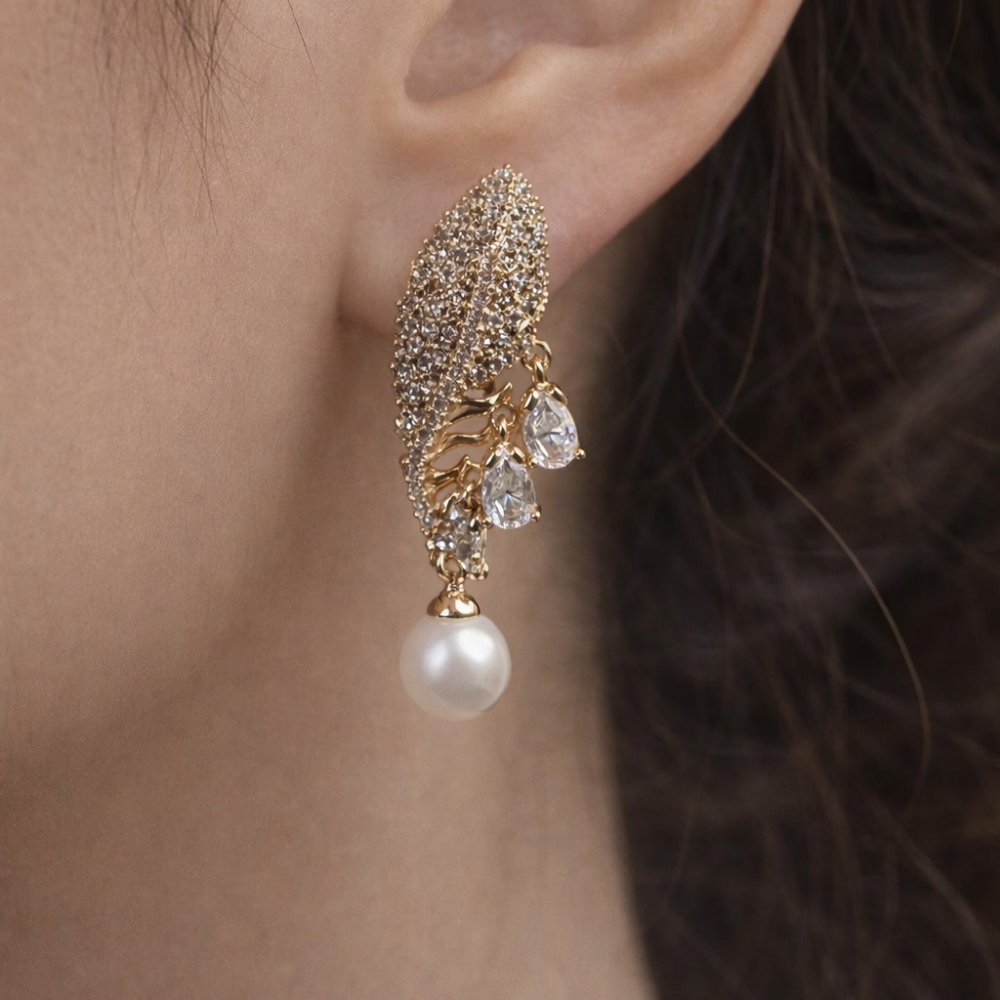 Golden Leaf Pearl Drops