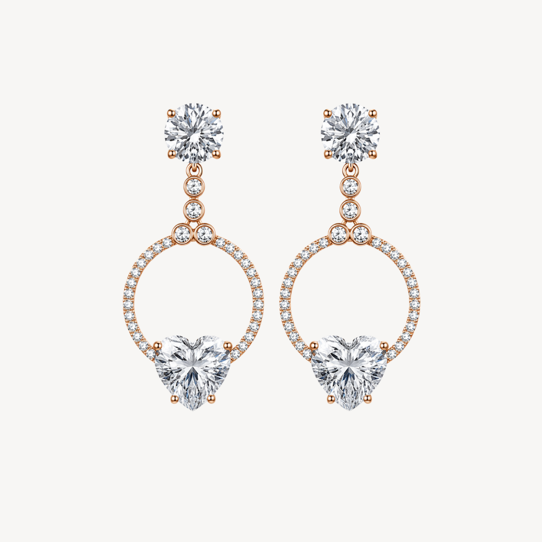 Crystal Halo Drop Earrings