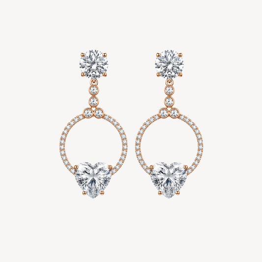 Crystal Halo Drop Earrings