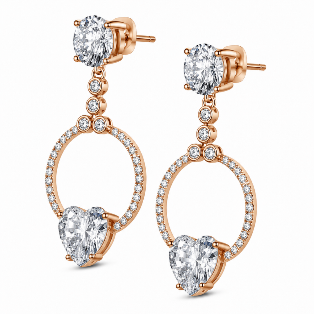 Crystal Halo Drop Earrings