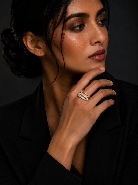 Golden Trinity Ring