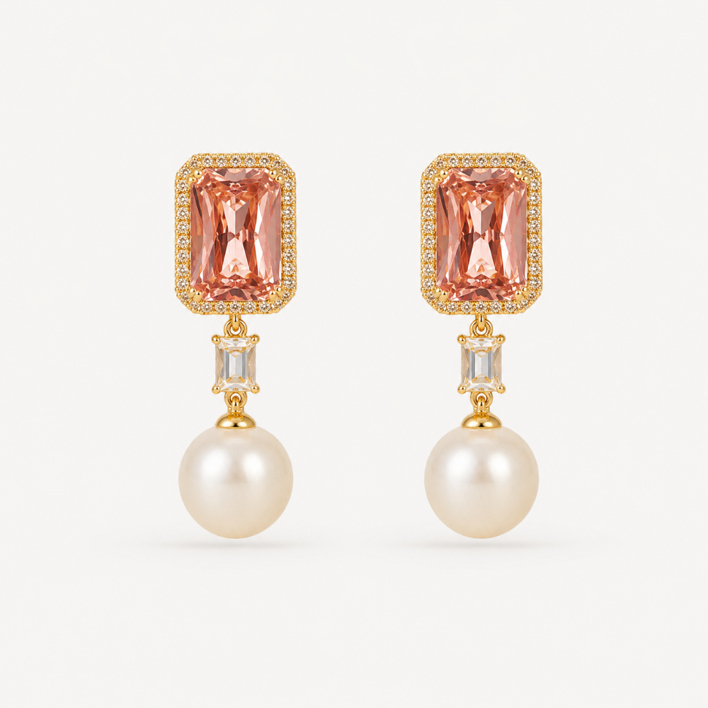 Blush Pearl Drop Earrings