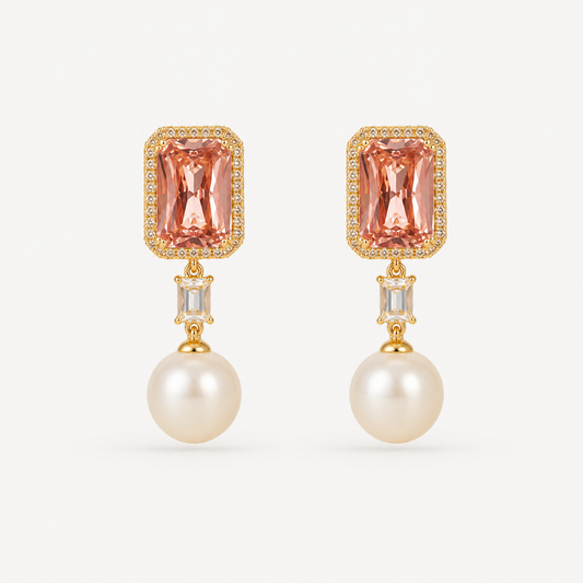 Blush Pearl Drop Earrings
