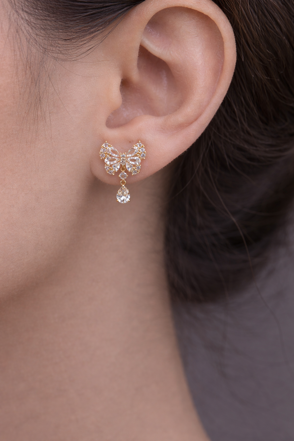 Crystal Bloom Pearl Earrings