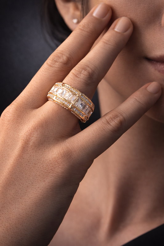 Crystal Eternity Band Ring