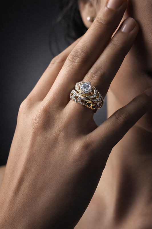 Vintage Crystal Cluster Ring