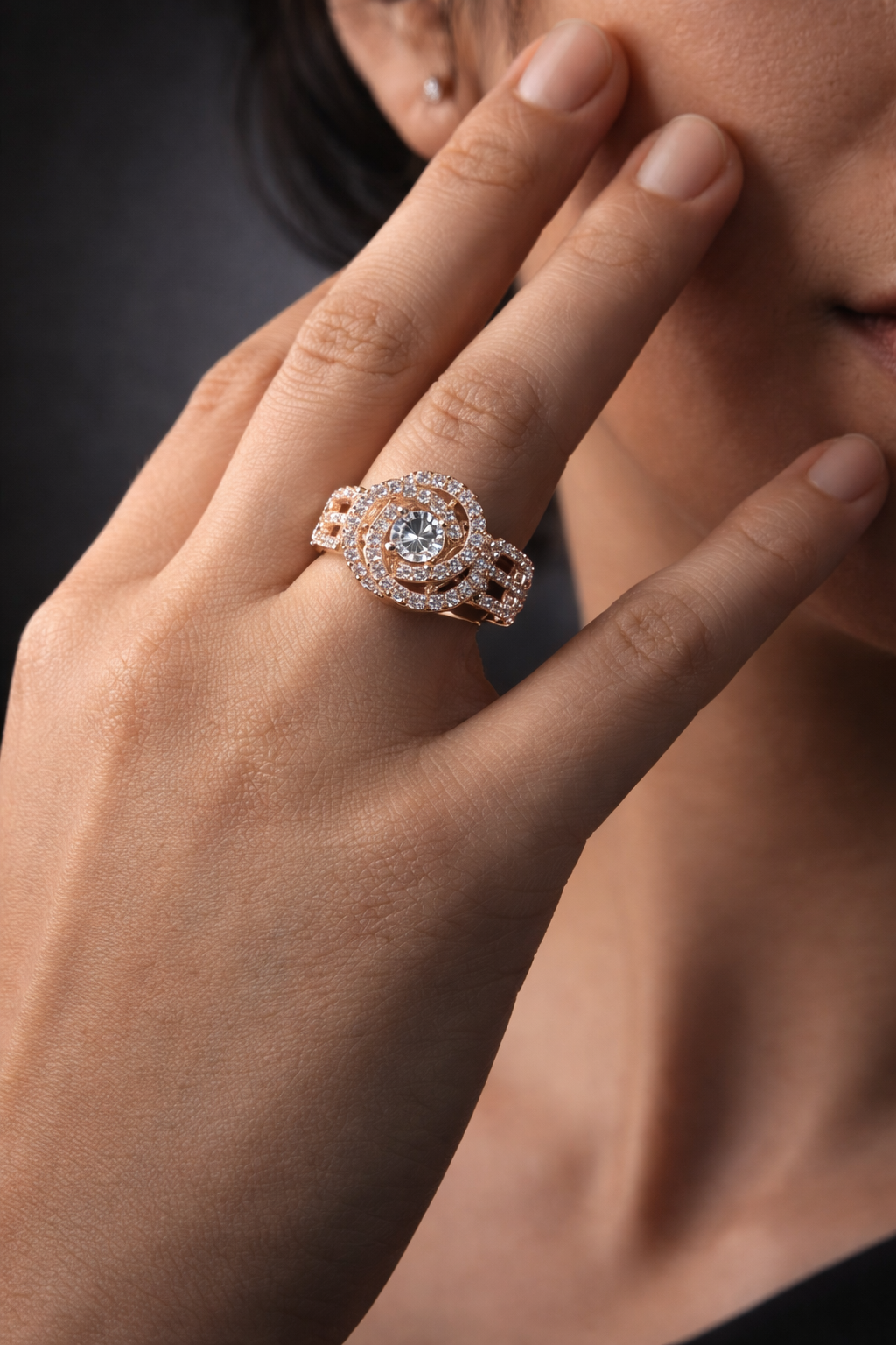 Vintage Sapphire Halo Ring