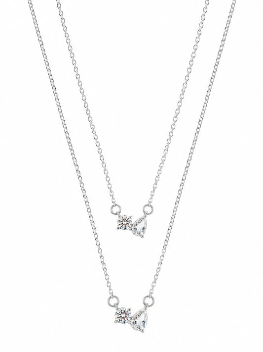 Elara Double Layer Crystal Necklace