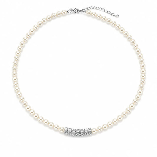 Pearlora Cubic Zirconia Pearl Necklace