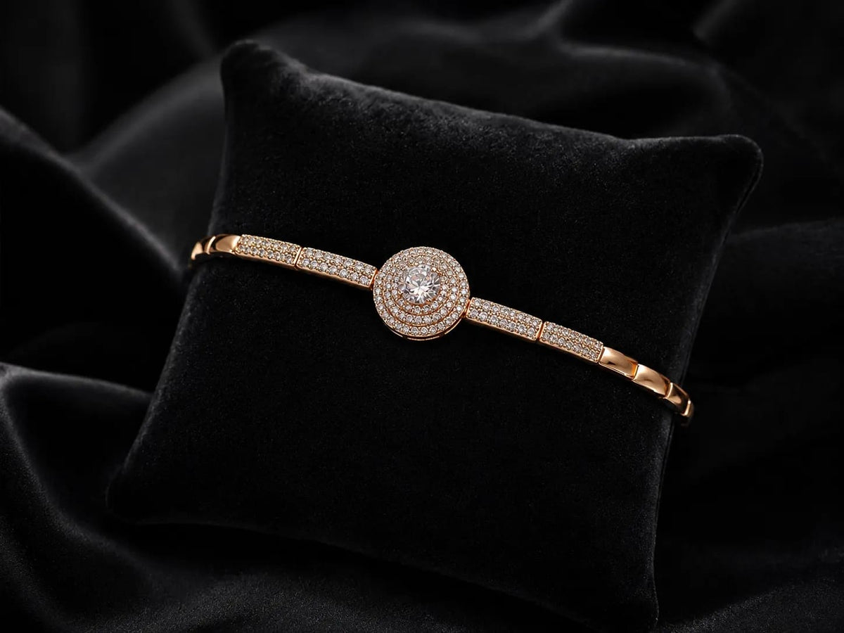 LUXARQ 18K Gold Plated Statement Bracelet for Women
