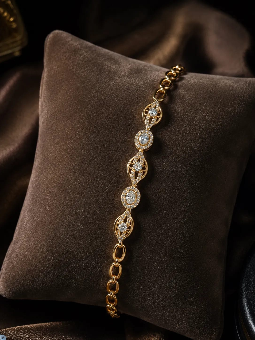 LUXARQ 18K Gold Plated CZ Bracelet for Women