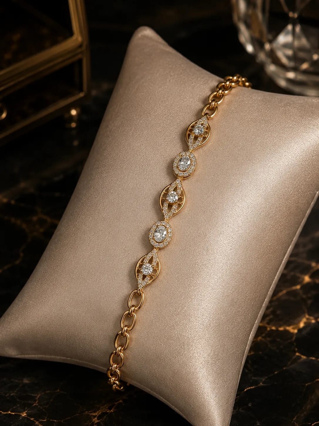 LUXARQ 18K Gold Plated CZ Bracelet for Women