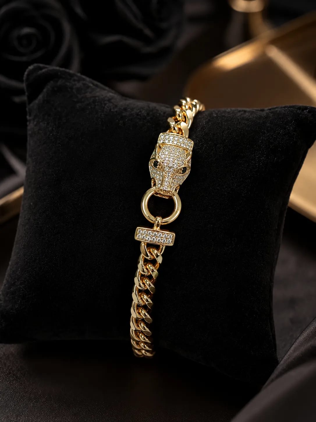 LUXARQ Panther Head 18K Gold Plated Bracelet for Women