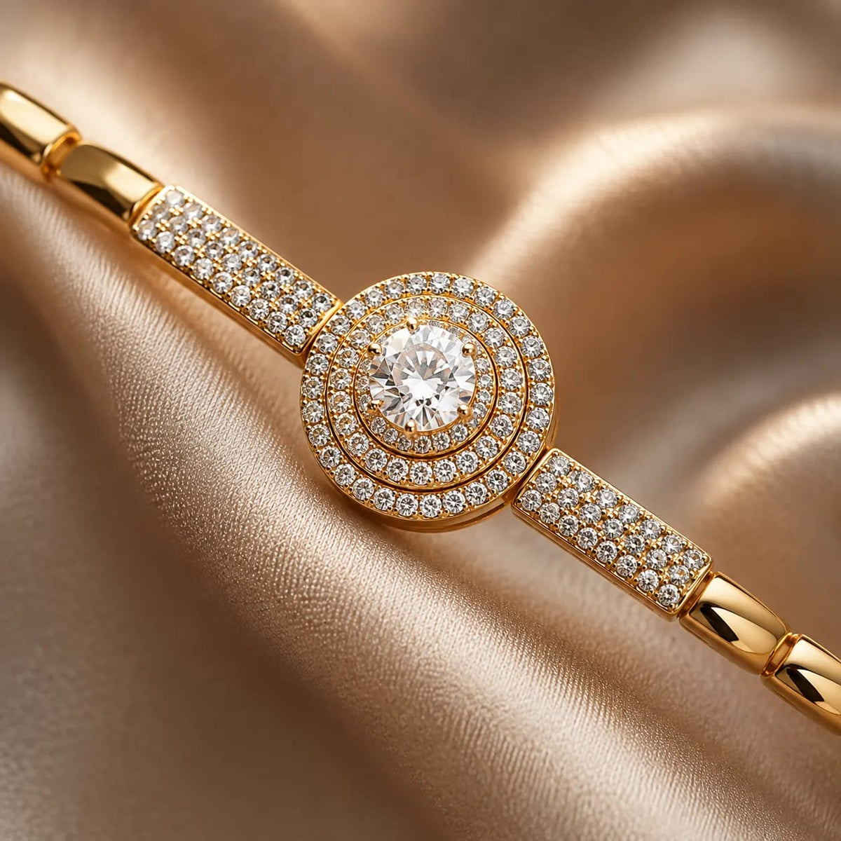 LUXARQ 18K Gold Plated Statement Bracelet for Women
