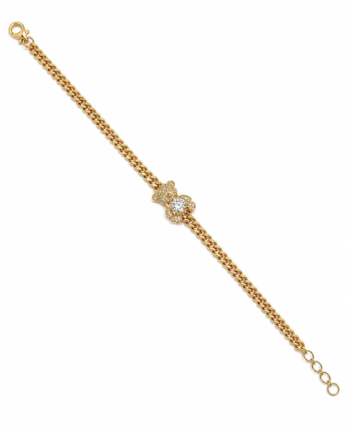 LUXARQ 18K Gold Plated Teddy Charm Bracelet for Women