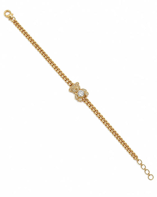 Teddielle 18K Gold Teddy Charm Bracelet