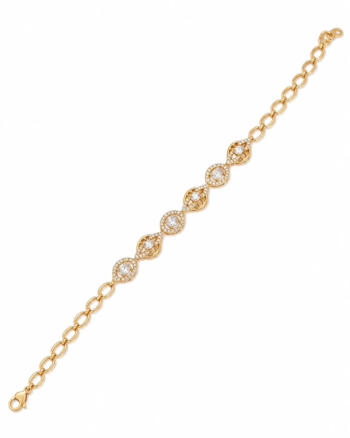 LUXARQ 18K Gold Plated CZ Bracelet for Women