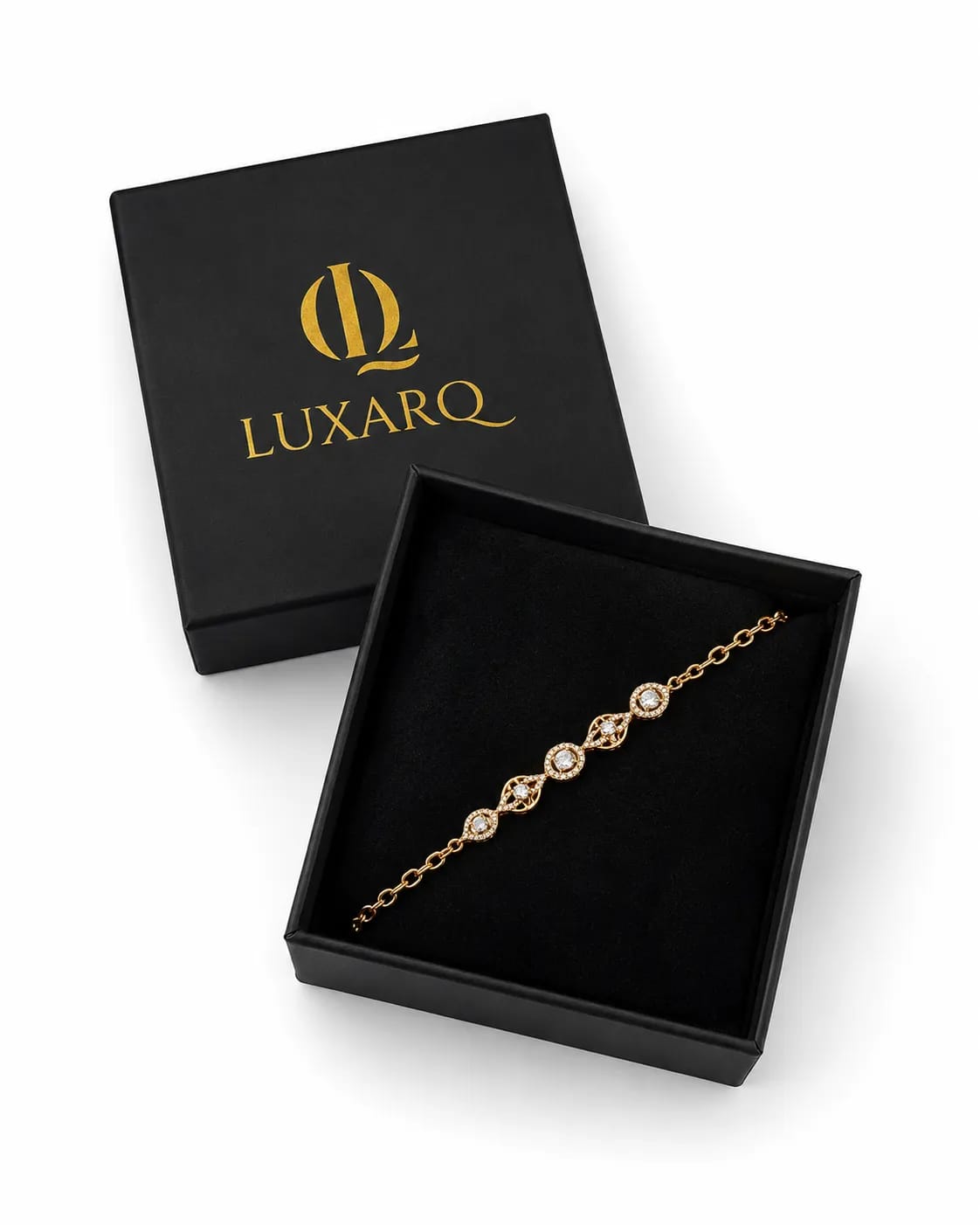 LUXARQ 18K Gold Plated CZ Bracelet for Women