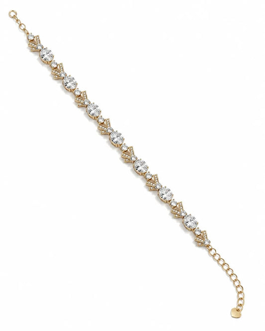 Crystelle 18K Gold Crystal Link Bracelet