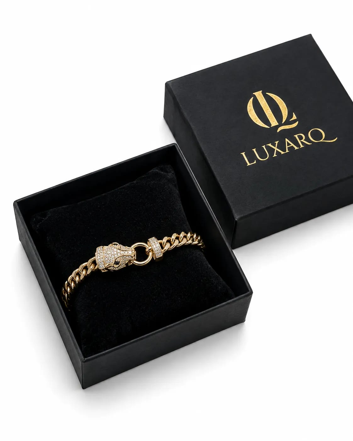 LUXARQ Panther Head 18K Gold Plated Bracelet for Women