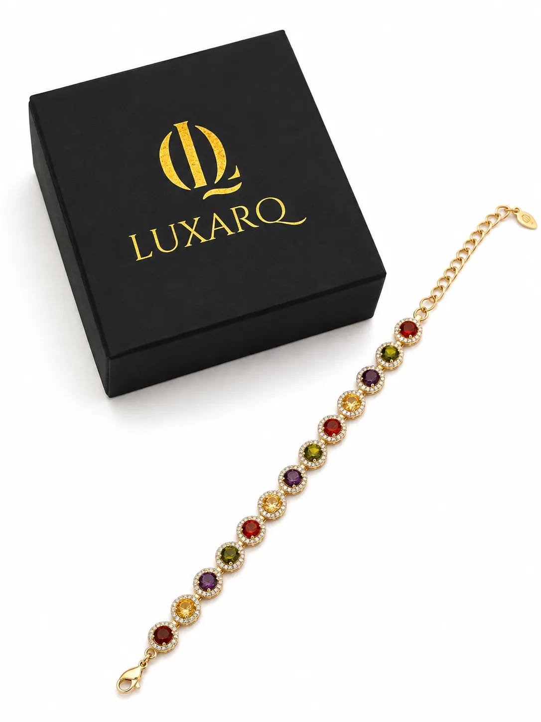LUXARQ Multi Color CZ Stone Bracelet