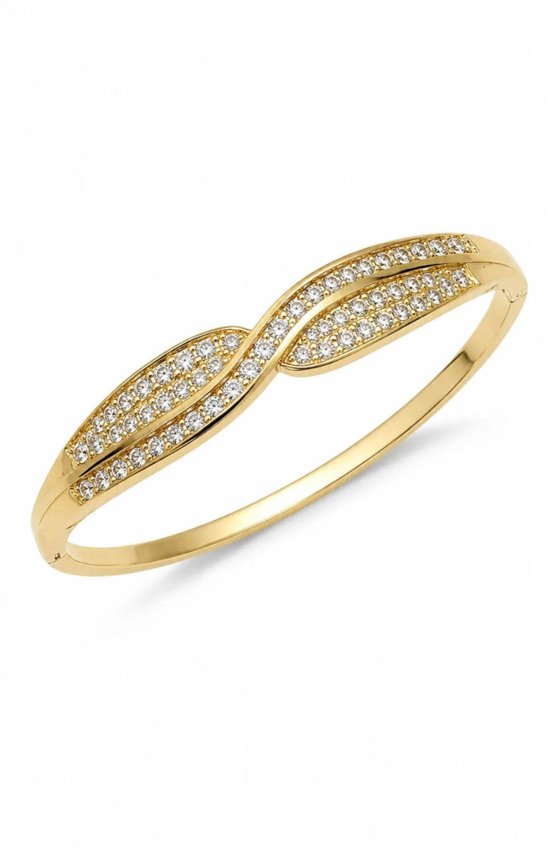 LUXARQ CZ Stone Studded Gold Plated Bracelet