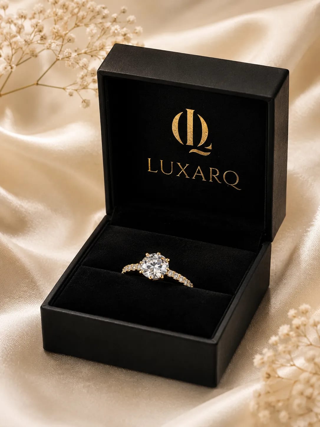 Solara Round CZ Solitaire Statement Ring