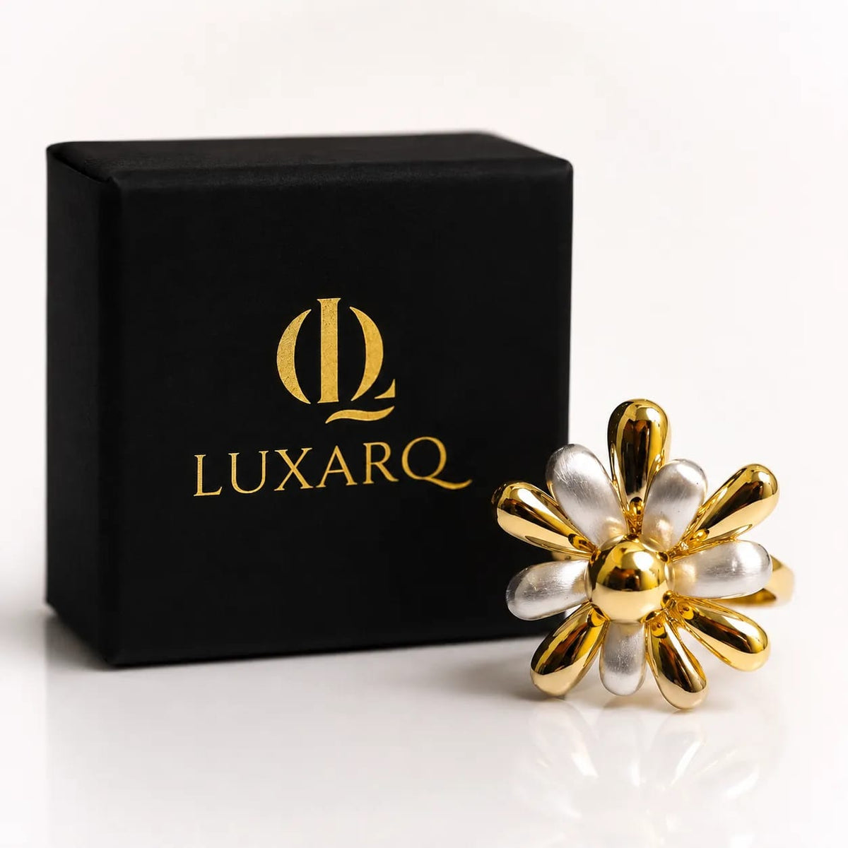 Fleurine Gold Floral Statement Ring