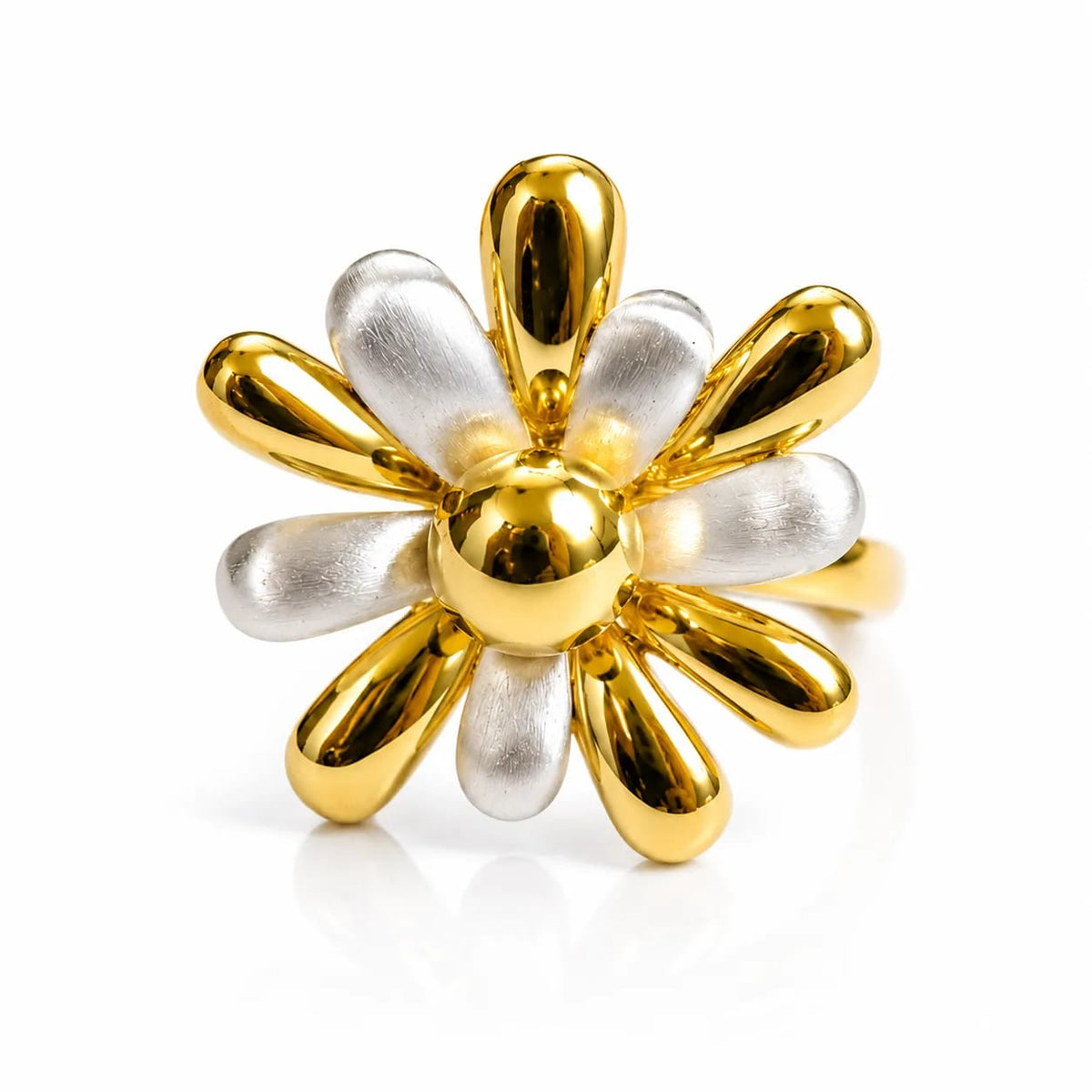 Fleurine Gold Floral Statement Ring