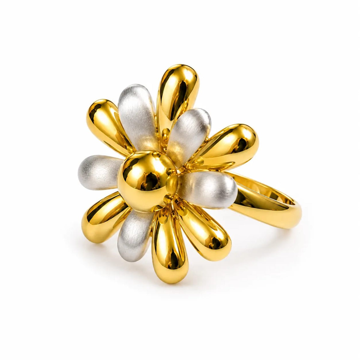 Fleurine Gold Floral Statement Ring