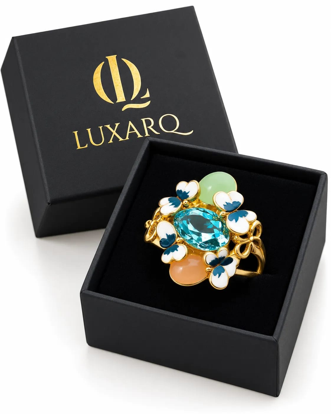 Marivelle Multicolour Butterfly Statement Ring
