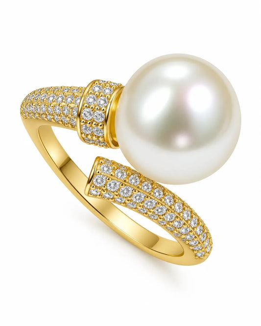 Pearlora Gold-Tone Pearl Statement Ring